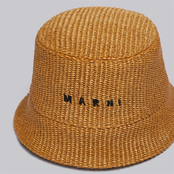 Marni Cappelli Rafia Hat, Caramel 